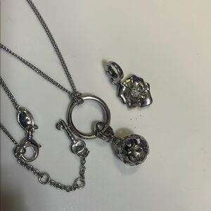 Fossil Silver Pendant Necklace